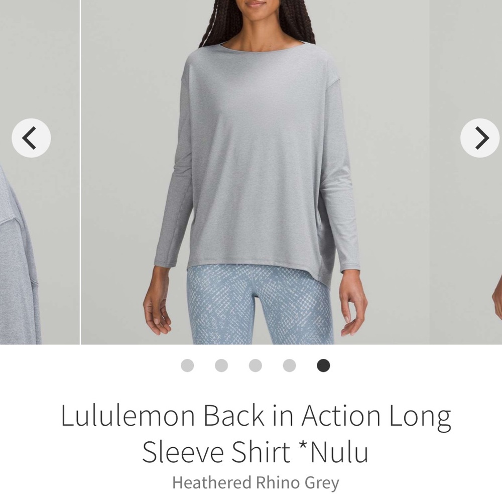 Lululemon Back in Action Long sleeve shirt *Nulu